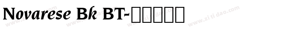 Novarese Bk BT字体转换